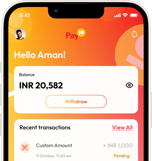 Pay10 BIZ app interface